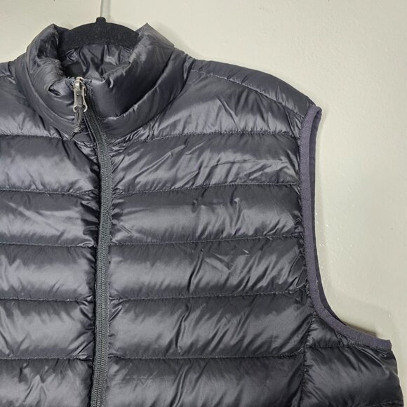Red Head Brand Co Mens Duck Down Puffer Vest Large Black Full Zip Up Pockets - Picture 3 of 8